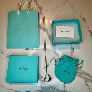Tiffany & Co. Elsa Peretti Open Heart Pendant Necklace
